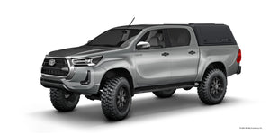 Dynamic Duo: Toyota Hilux Revo in Urban Grey and Canopy Hardtop RSI SMARTCAP EVOa Black