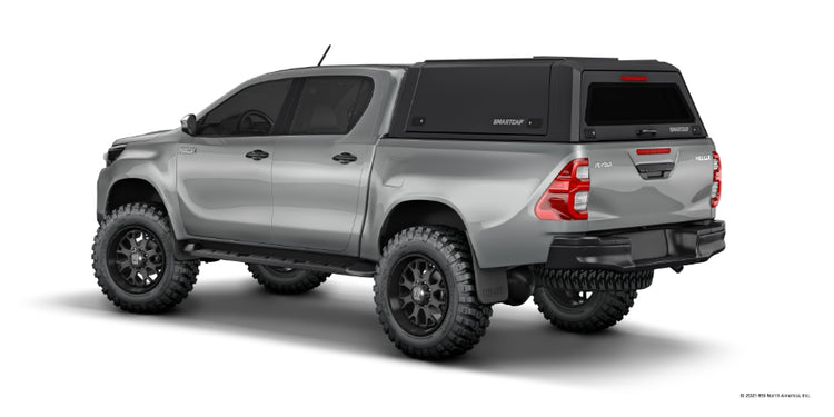 Adventure in Style: Toyota Hilux Revo Dark Grey with Canopy Hardtop RSI SMARTCAP EVOa Black