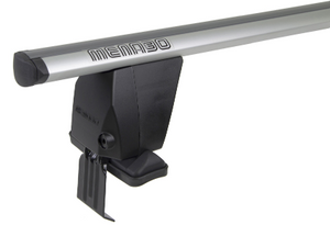 Grey menabo roof bar with black jaw attachment
