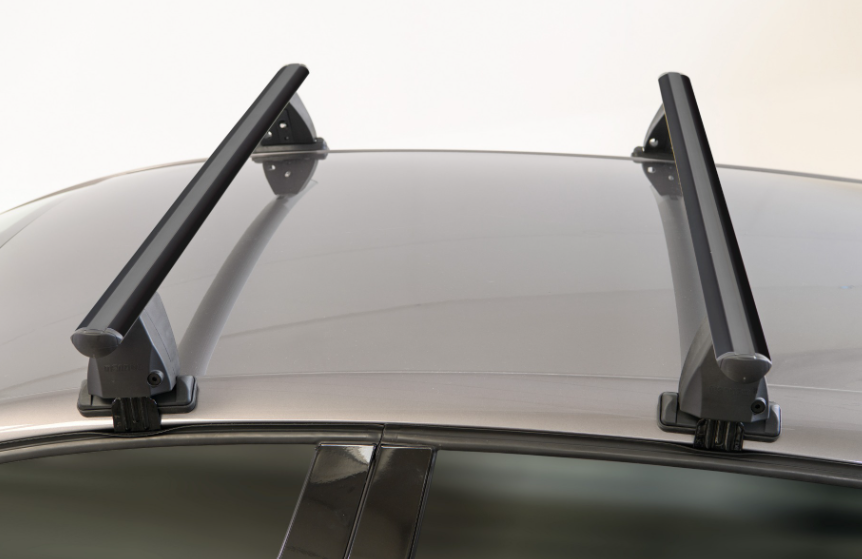 two roof racks mounted in door frames