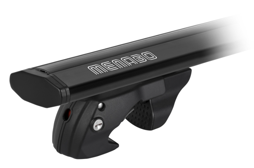 black roof bar with menabo clip for mounting on original bars