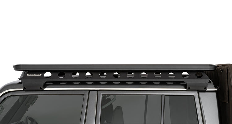 Side view of the roof of the LAnd cRuiser 79 with roof rack Rhinorack and Backbone
