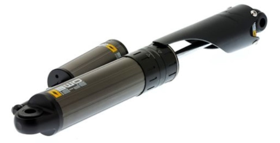 Shock absorber ome grey and yellow and black BP51 shown on white background