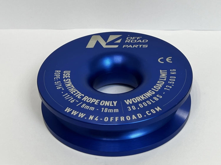N4 Offroad blue reeving ring to multiply winching power