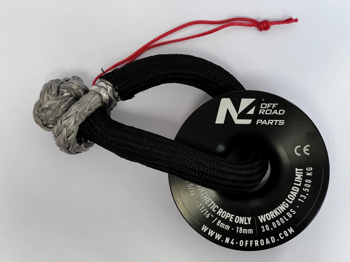 Rope pulley with synthetic N4 shackle