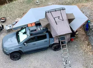 Awning folded 4x4 with front and rear opening