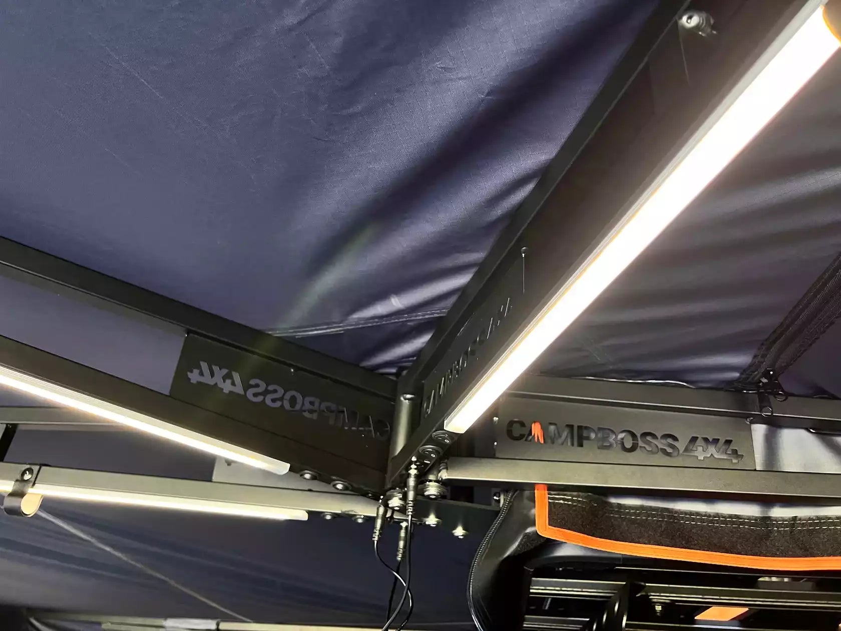 Black aluminum frame for a Awning Campboss