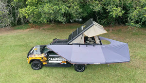 Fully equipped Campboss vehicle with a Awning circular drive