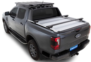 Ford ranger grey with roof rack and bars rhinorack