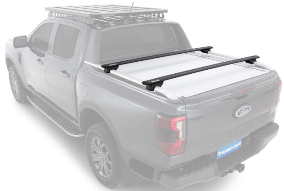 two roof racks mounted on a Bed Truck