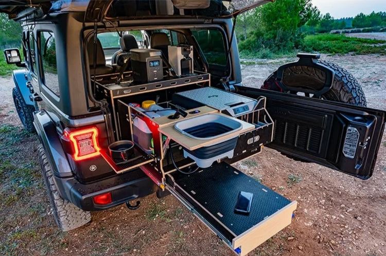 FLV module opened and installed in a Jeep