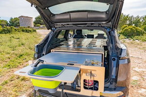 car-trunk module with unfolded sink area