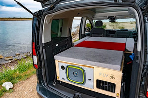 interior fittings with mattresses in a van