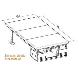 dimensional diagram single box spring