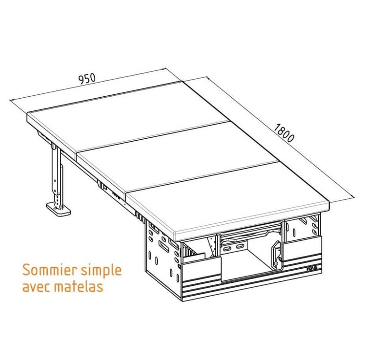 dimensional diagram single box spring