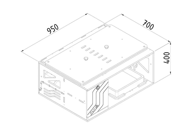 FLV wood box with dimensions