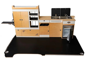 Kitchen module for VAN with sink and storage space