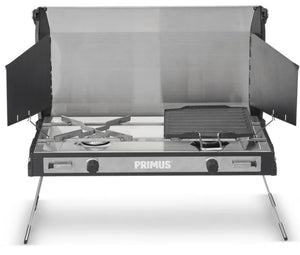 Primus silver cooker on white background