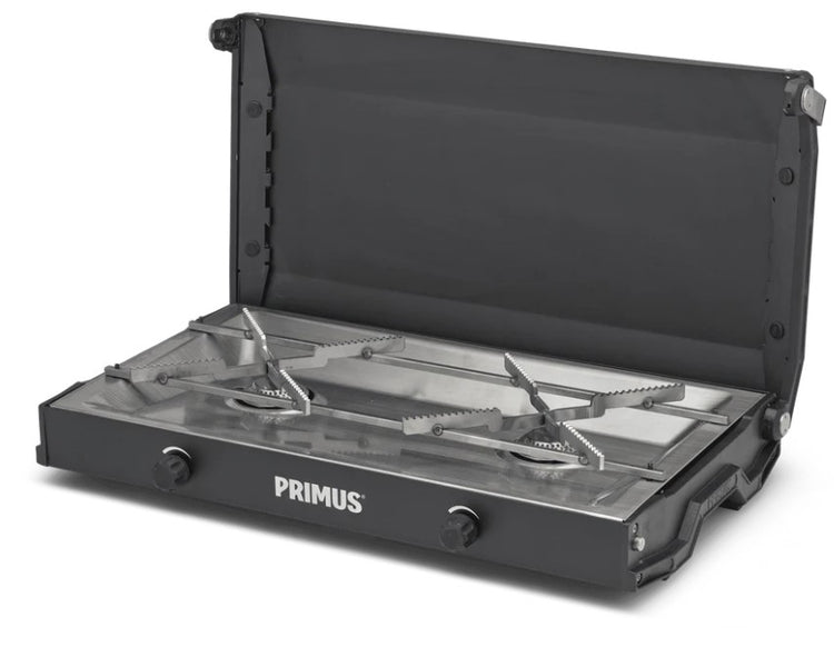 Primus black grill with silver branding