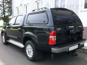 toyota hilux black with a Canopy Hardtop black