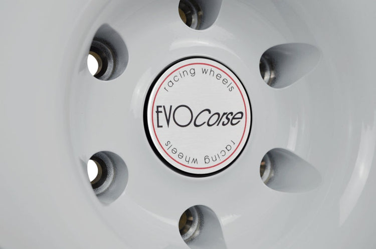 wheel center evo corse with "racing wheels" lettering