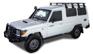 Optimize the loading of your Toyota Land Cruiser 78 with the Rhinorack roof rack kit.