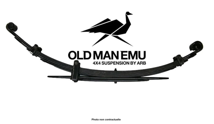 Old man emu suspension blades with bird logo