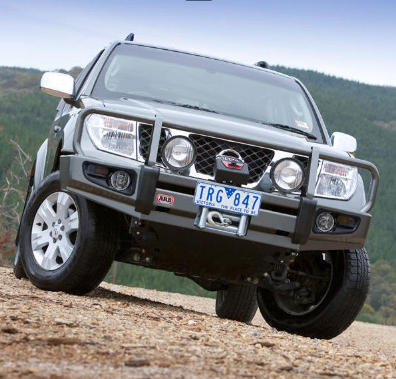 Gray Nissan Pathfinder R51 with ARB bumper