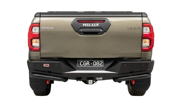 Hilux black ARB rear bumper with recovery points