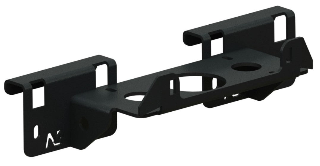 Black N4 offroad winch plate with 3 center holes