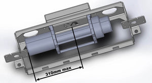 Drawing of a winch half 310mm in a N4 plate