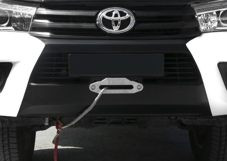 front of a vehicle with the Toyota logo