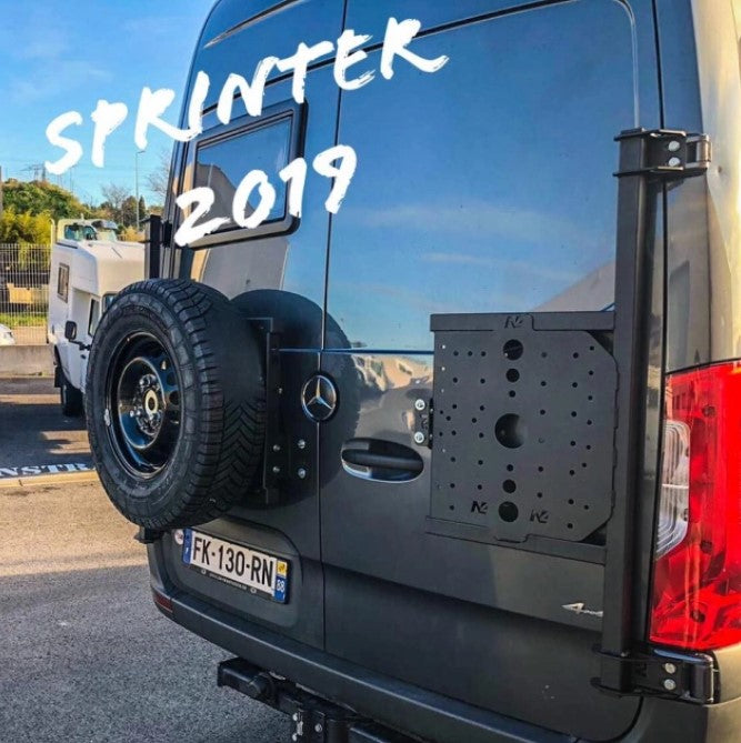 2019 Mercedes Sprinter with an all-purpose holder on the right door