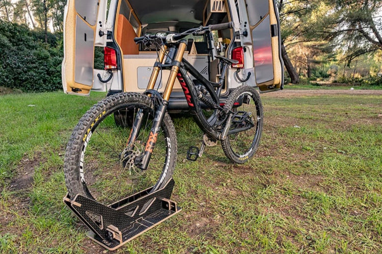 Bike in front of a VAN