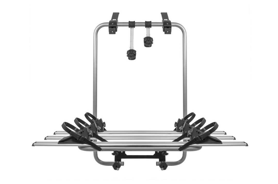 bike rack with three seats on white background