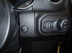 vehicle interior with fuel control knob