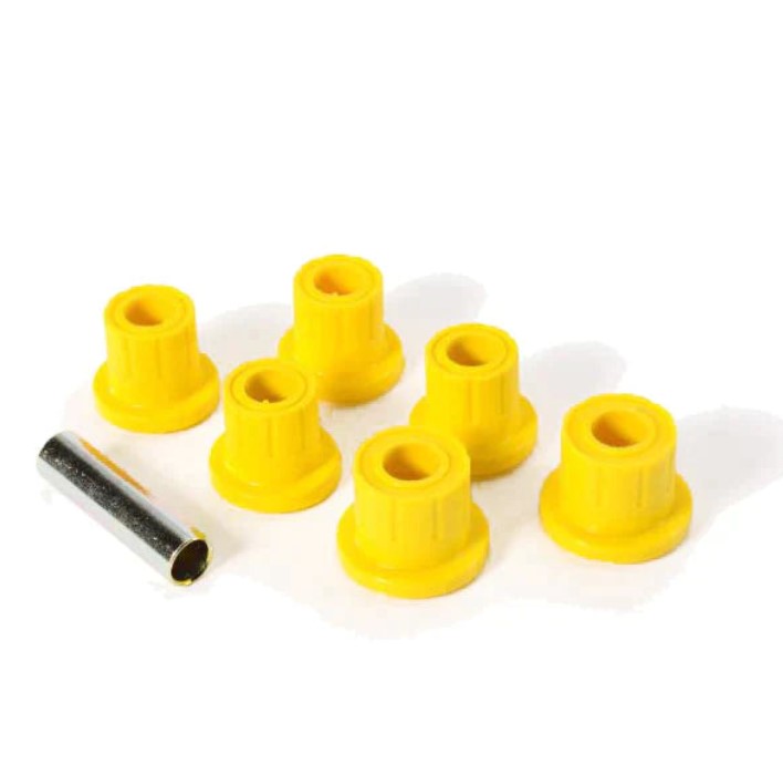 6 silent yellow blocks with silver hollow cylinder