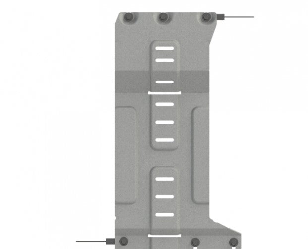 Ski for gearbox protection shown in 3D alu