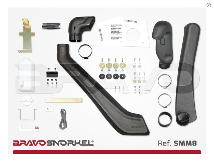 Snorkel Bravo 4x4 for Mitsubishi Pajero presented in kit form