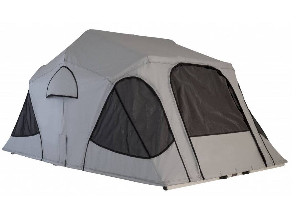 Grey roof tent with mosquito nets