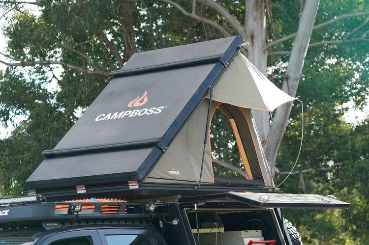 Campboss 4X4 roof tent with rigid aluminium shell