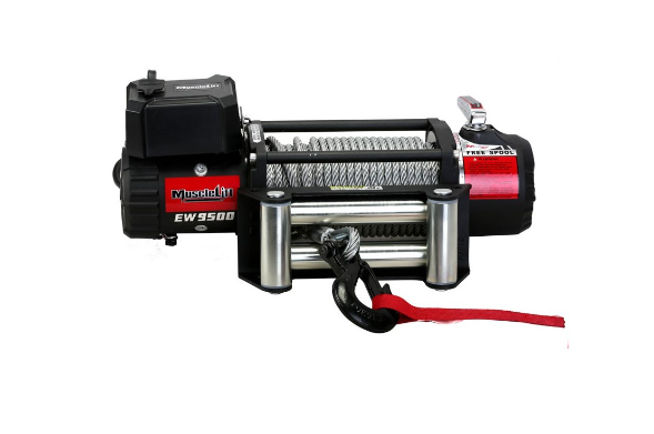 t-max muscle winch black and red on white background