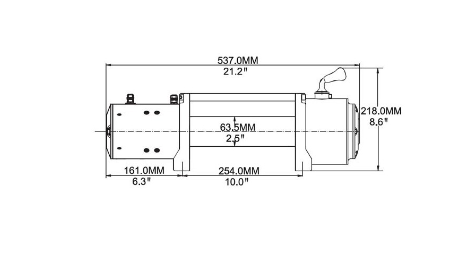 winch drawing with all dimensions