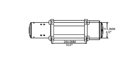 top view of a winch on a white background
