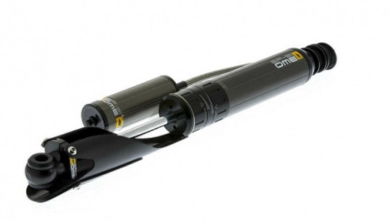 OME BP51 shock absorber grey with yellow logo on white background