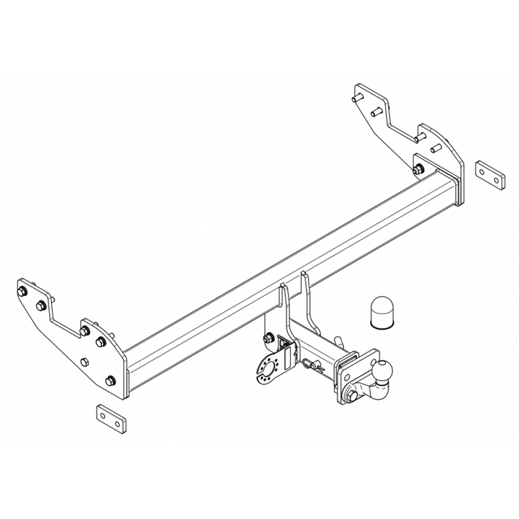 Tow Bar rear Homologated Rockalu  for Ford Ranger 2011-2022