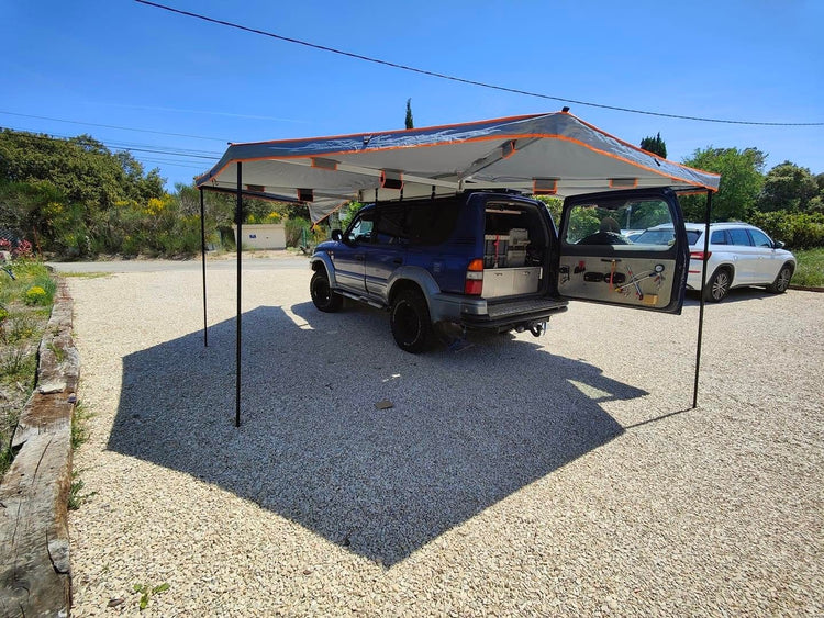 Awning circular 4x4 left - auto bearing 270° / 450° - Rockalu