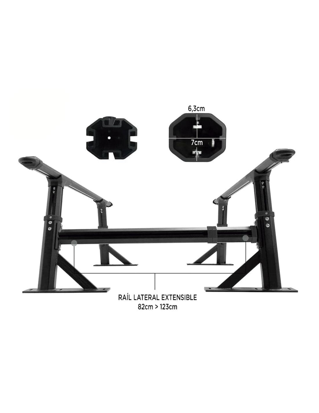 Carrying bar on Bed Truck with aluminum structure BULLFACE