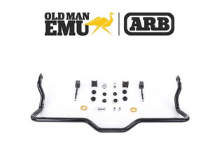 Black stabilizer bar with components from Old Man Emu