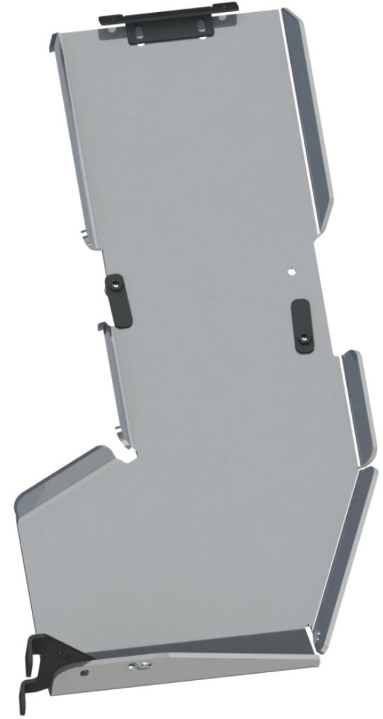 3D view of the underside of a protective metal ski